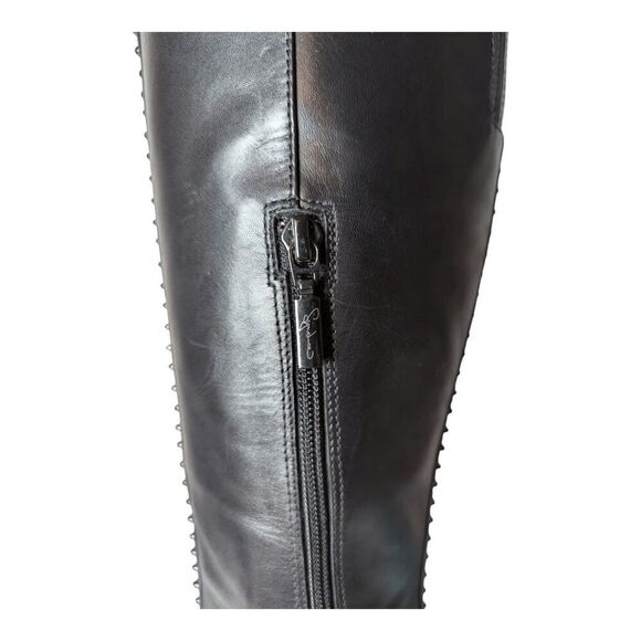 REPORT SIGNATURE Jacqueline Studded Leather Over The Knee Boot Size 7 - Picture 10 of 11